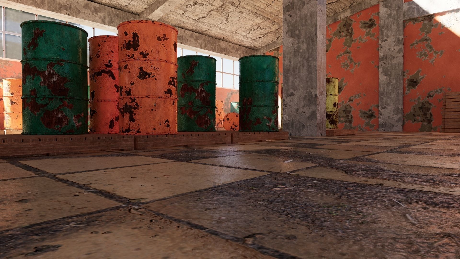 ABANDONED WAREHOUSE 3 Low-poly 3D model_29