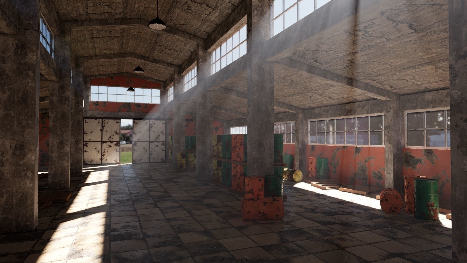 ABANDONED WAREHOUSE 3 Low-poly 3D model_34