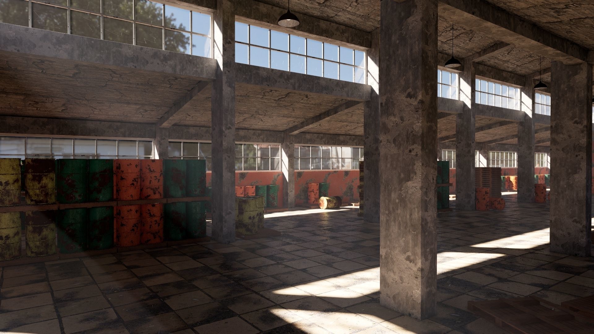 ABANDONED WAREHOUSE 3 Low-poly 3D model_36