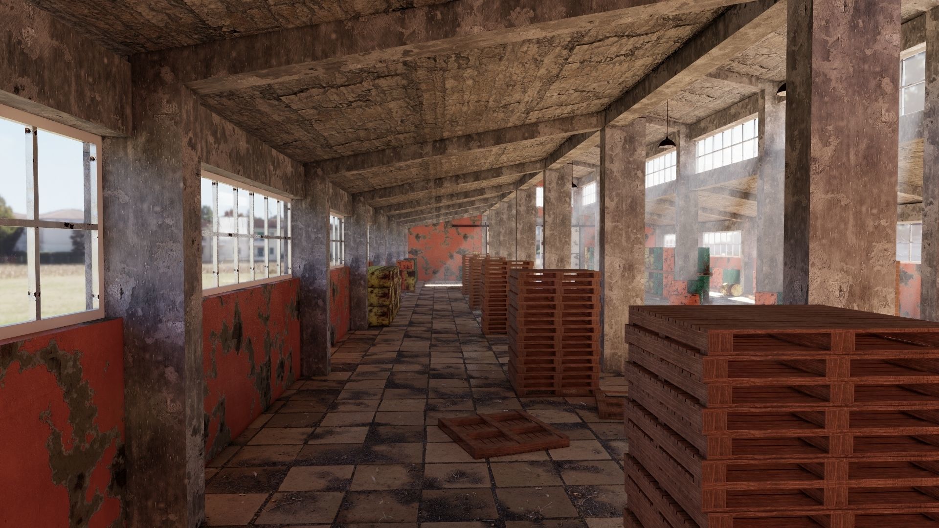ABANDONED WAREHOUSE 3 Low-poly 3D model_32