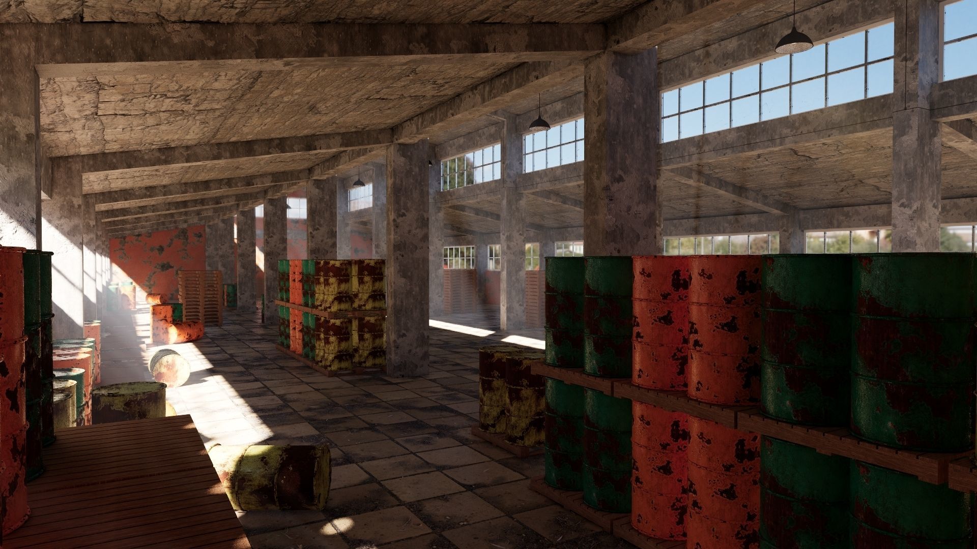 ABANDONED WAREHOUSE 3 Low-poly 3D model_37