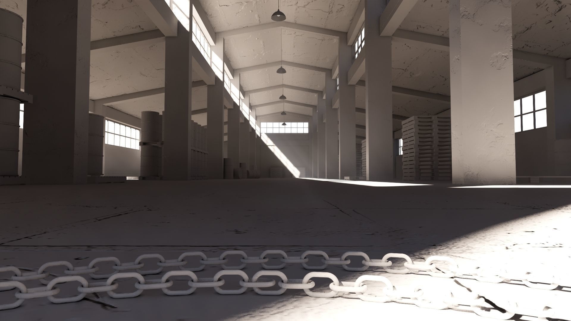 ABANDONED WAREHOUSE 3 Low-poly 3D model_39
