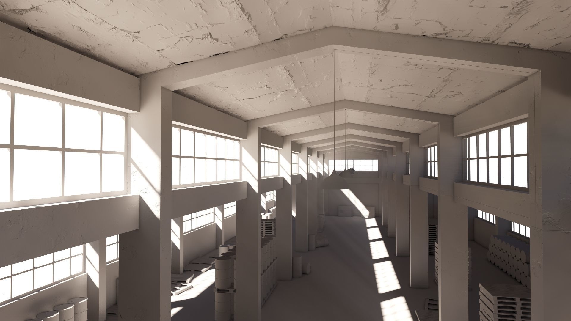 ABANDONED WAREHOUSE 3 Low-poly 3D model_40