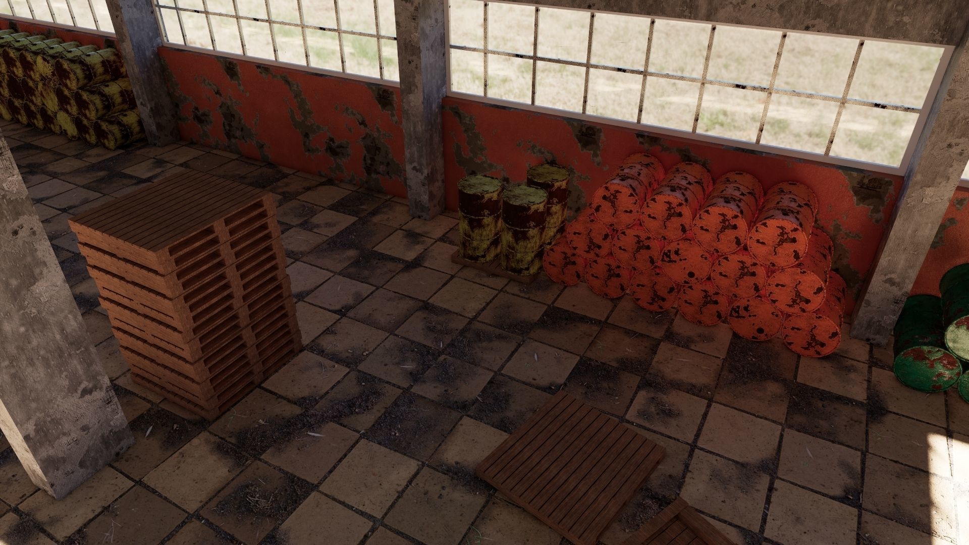 ABANDONED WAREHOUSE 3 Low-poly 3D model_26