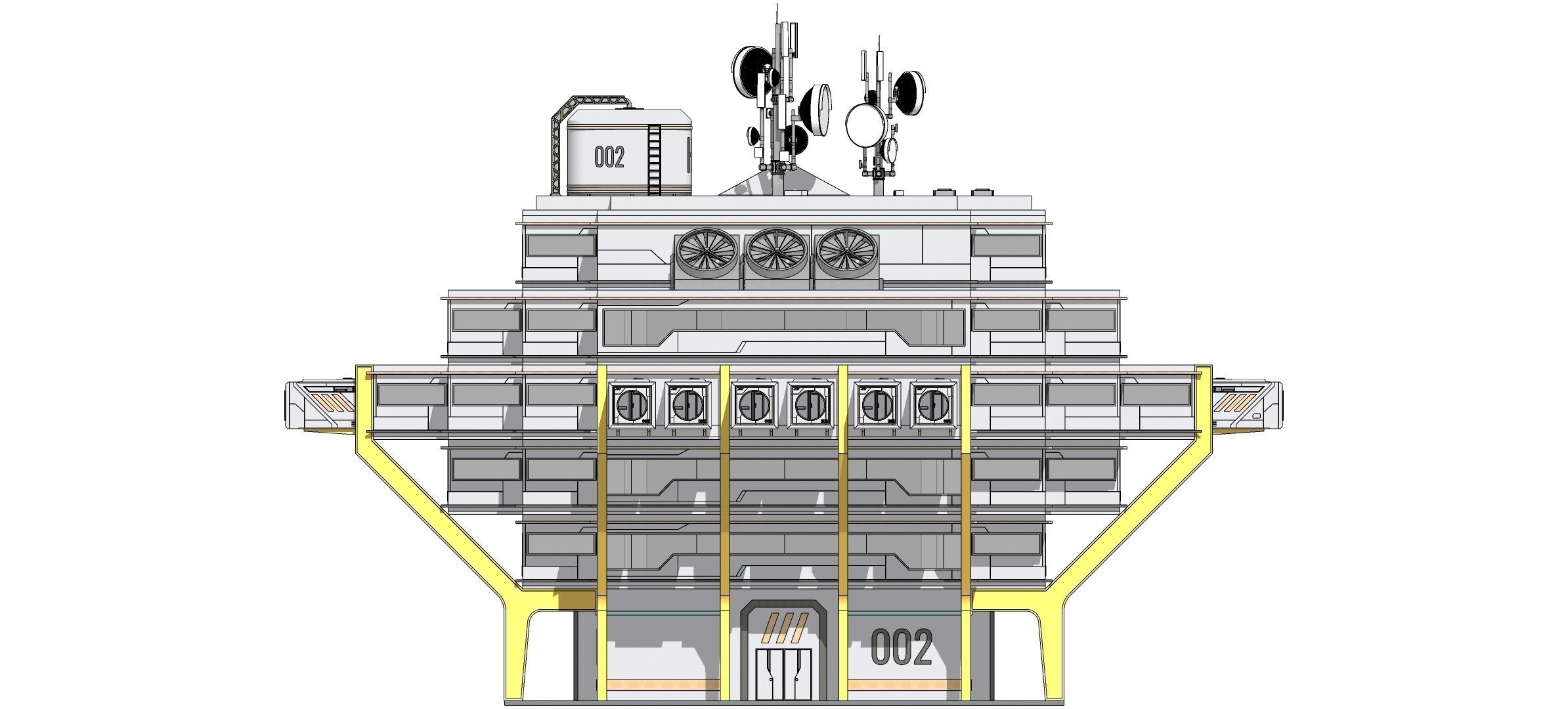 Sci-fi Laboratory block 002 3D model_18