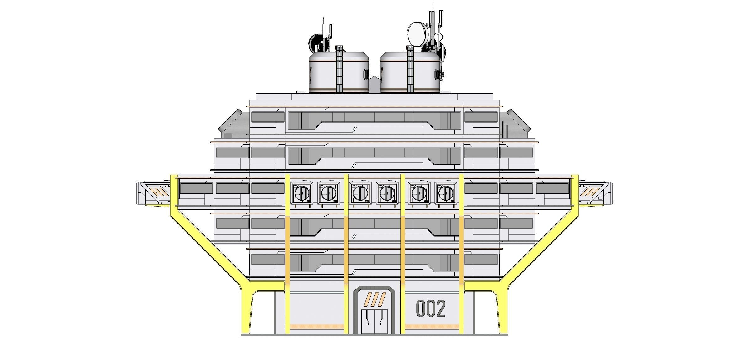 Sci-fi Laboratory block 002 3D model_17