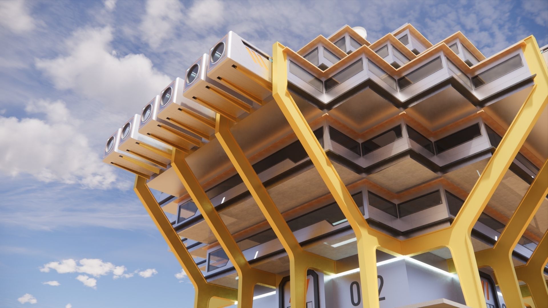 Sci-fi Laboratory block 002 3D model_6