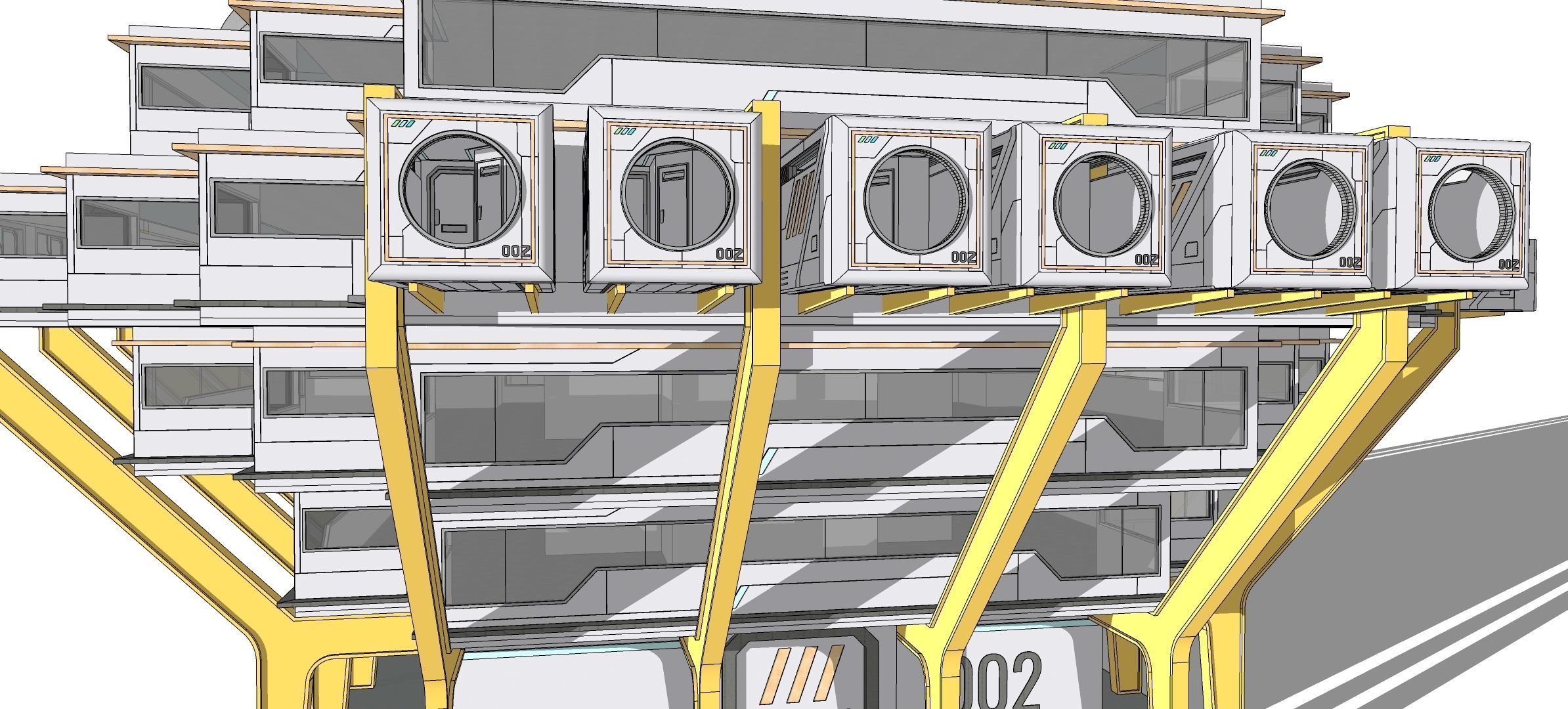 Sci-fi Laboratory block 002 3D model_12