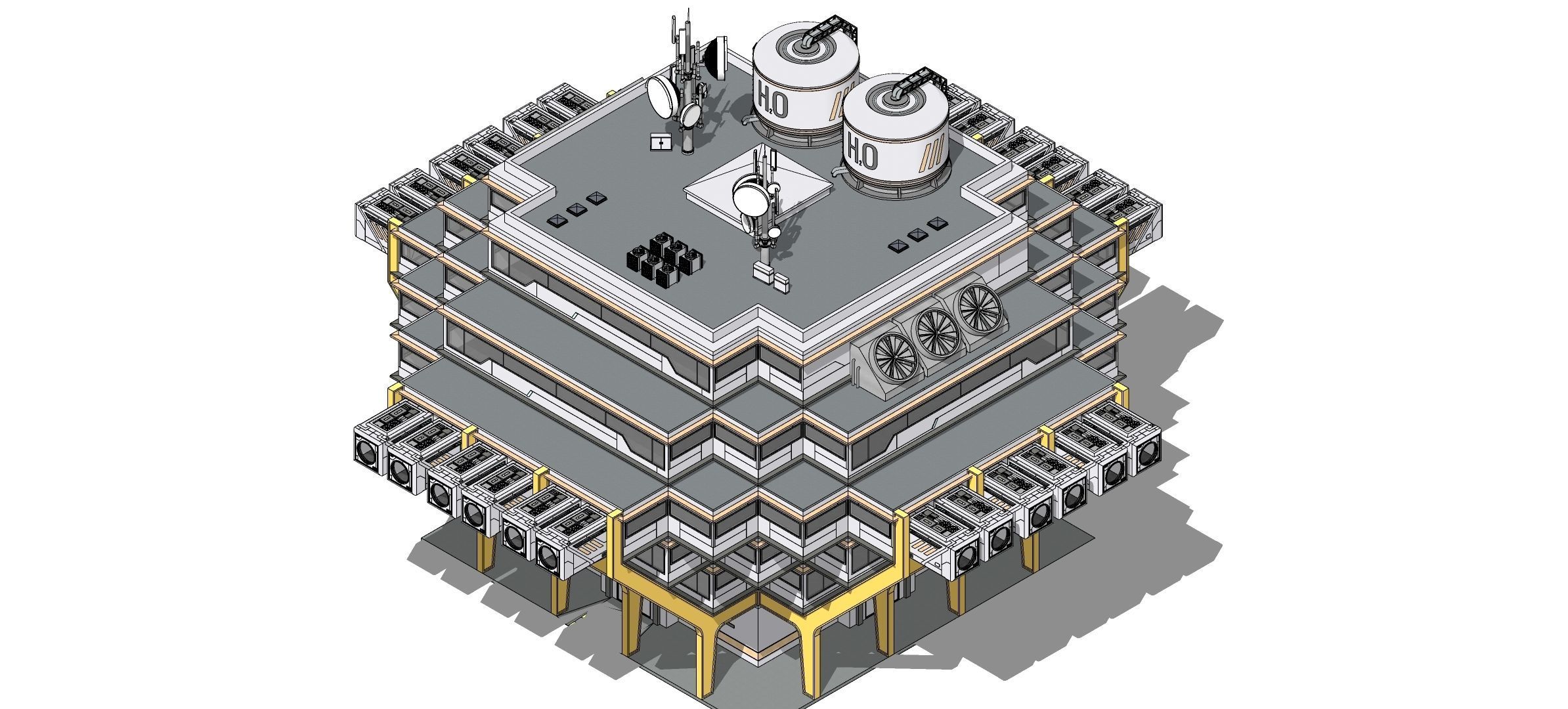 Sci-fi Laboratory block 002 3D model_20