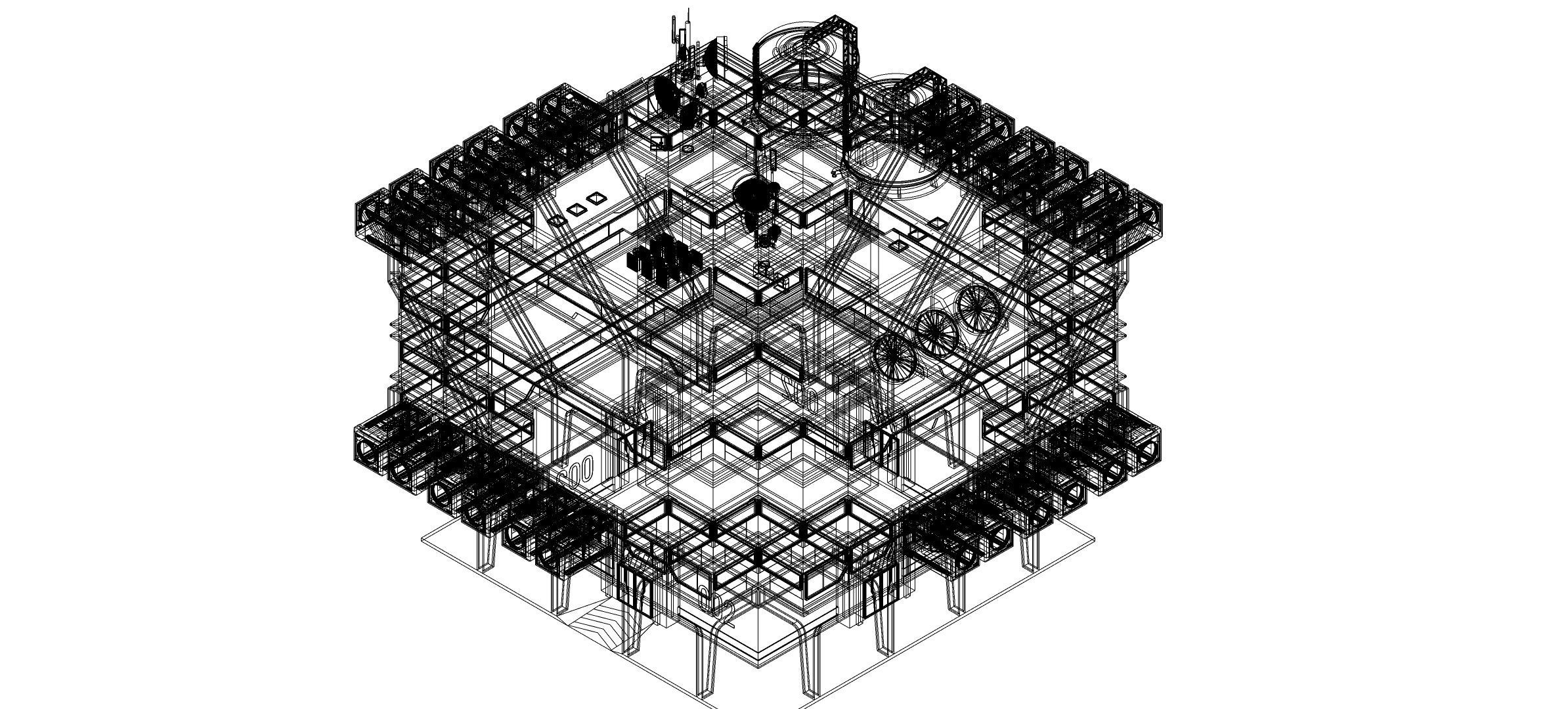 Sci-fi Laboratory block 002 3D model_21