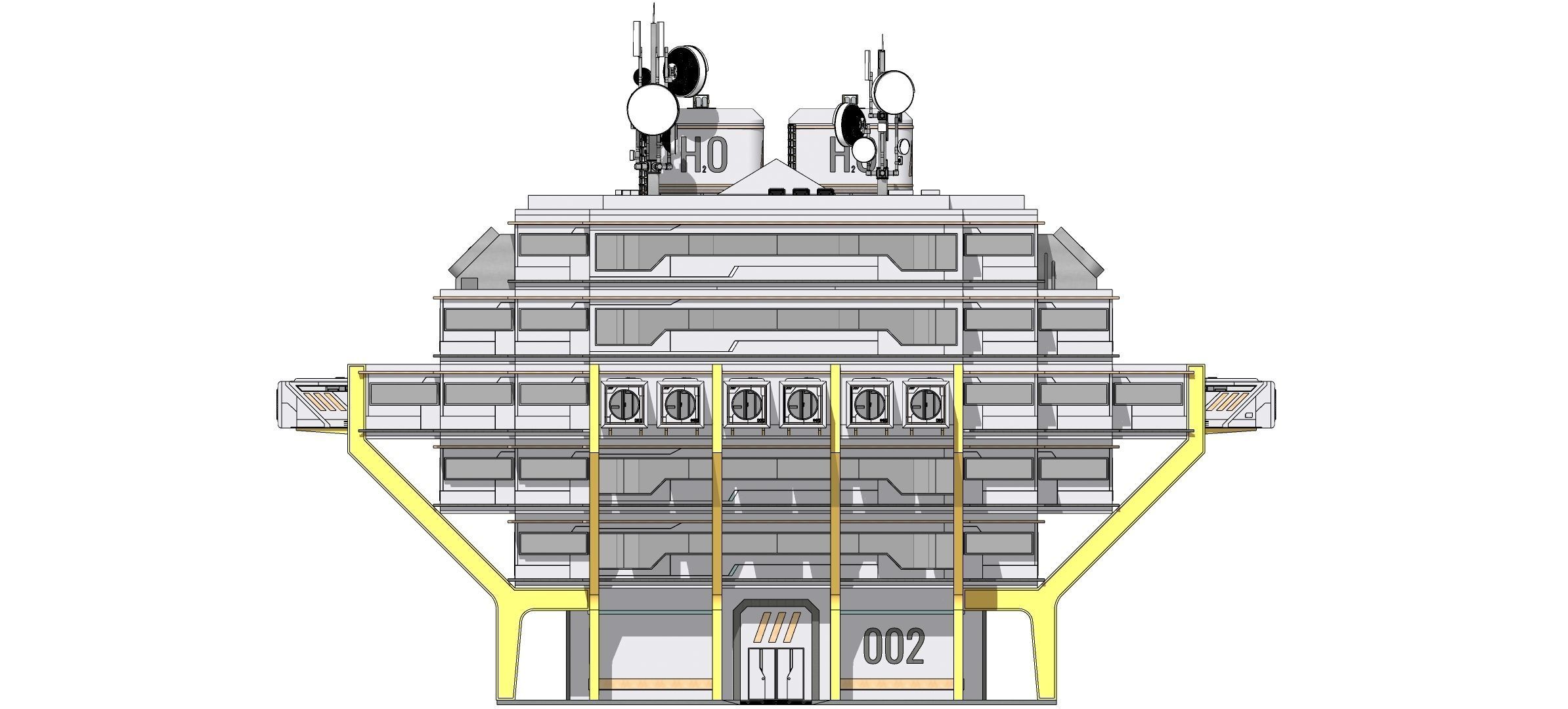 Sci-fi Laboratory block 002 3D model_10