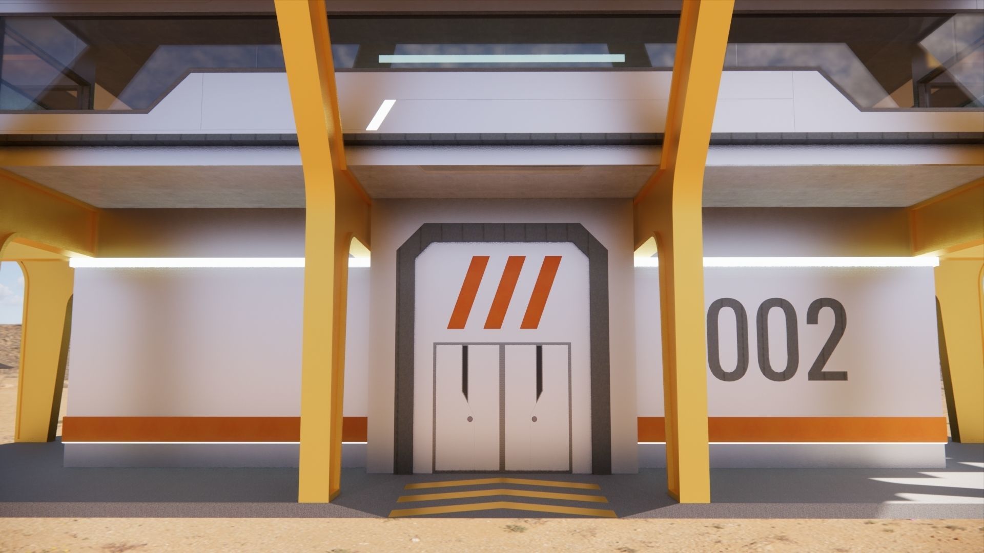 Sci-fi Laboratory block 002 3D model_7