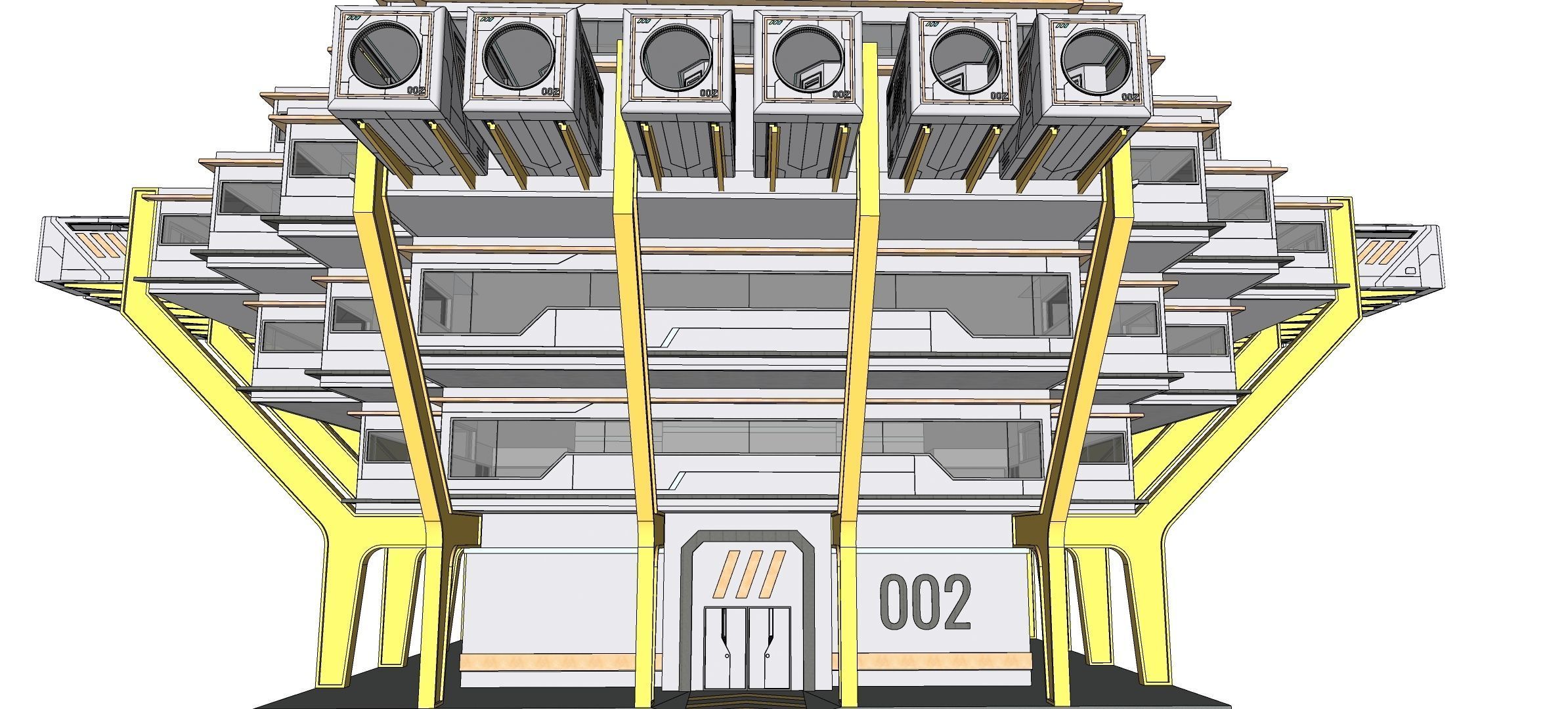 Sci-fi Laboratory block 002 3D model_15