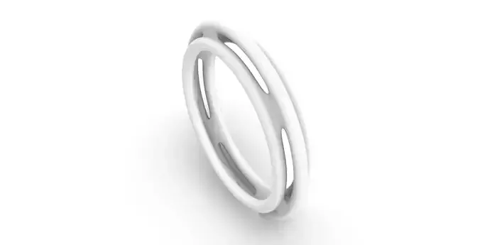 three connected rails Ring  3D print model