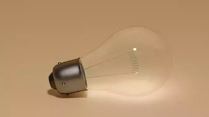 Simple Cute Incandescent Light Bulb