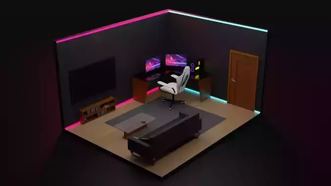 Isometric Gaming Room