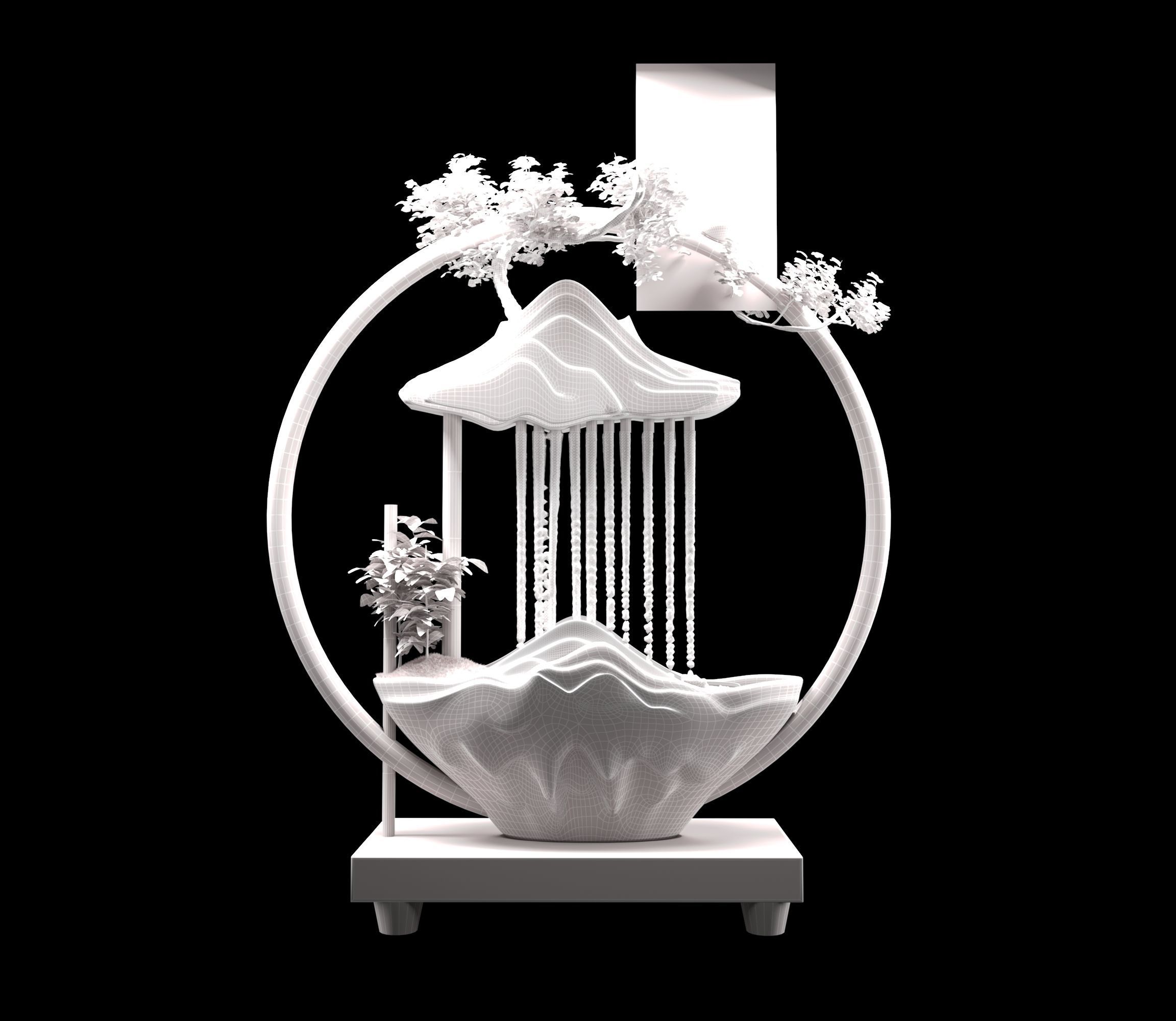 circle decor 3D model_3