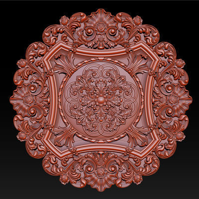 Decorative Ceiling Center - for CNC router 3D print model_19