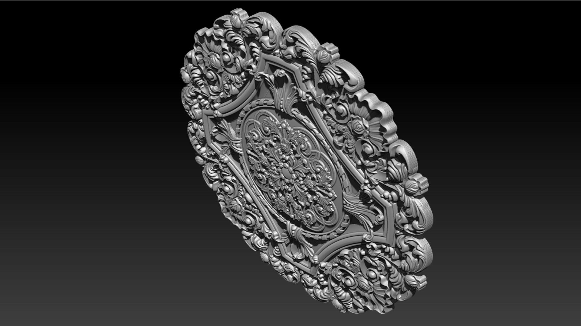 Decorative Ceiling Center - for CNC router 3D print model_16