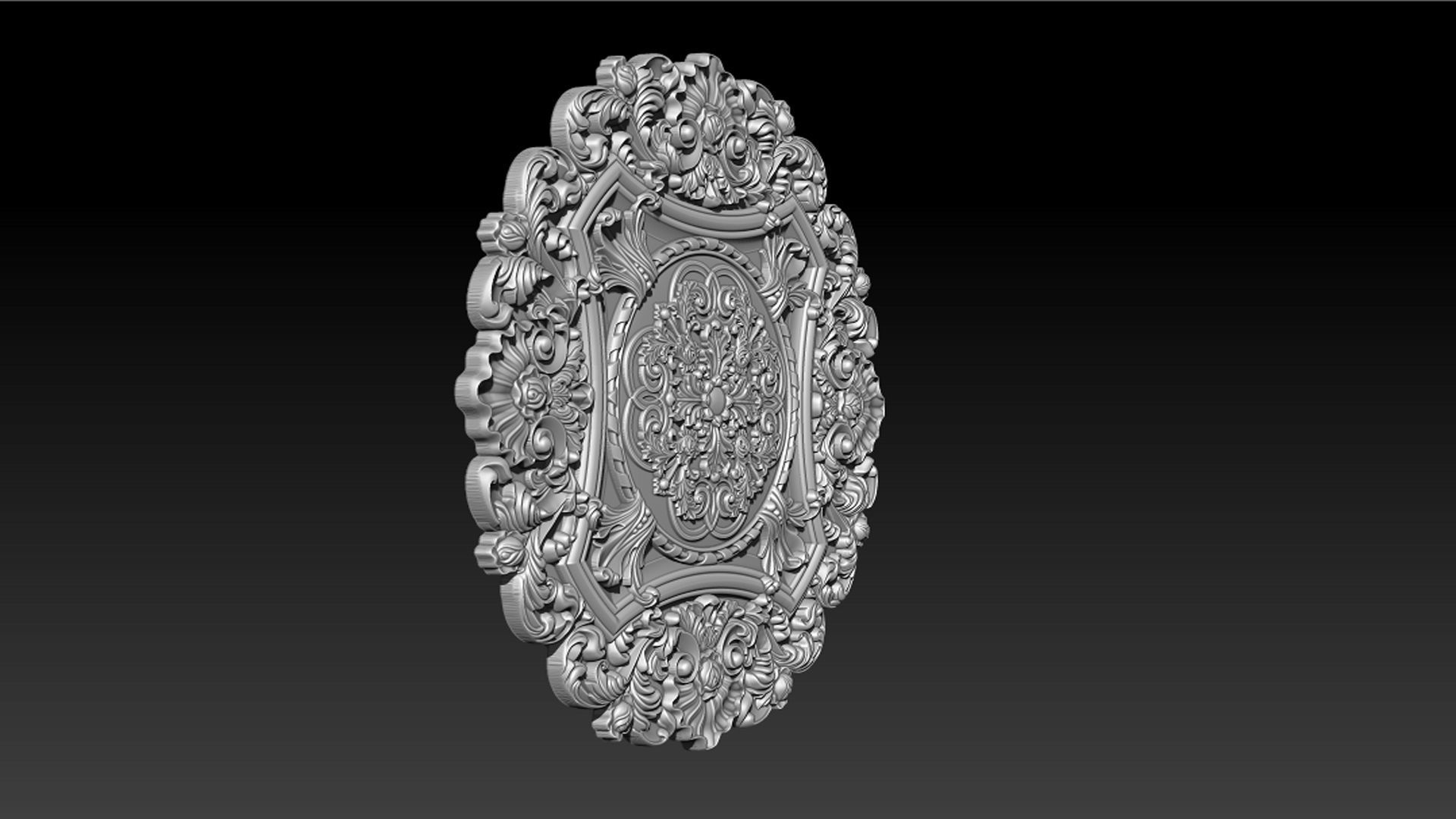 Decorative Ceiling Center - for CNC router 3D print model_12