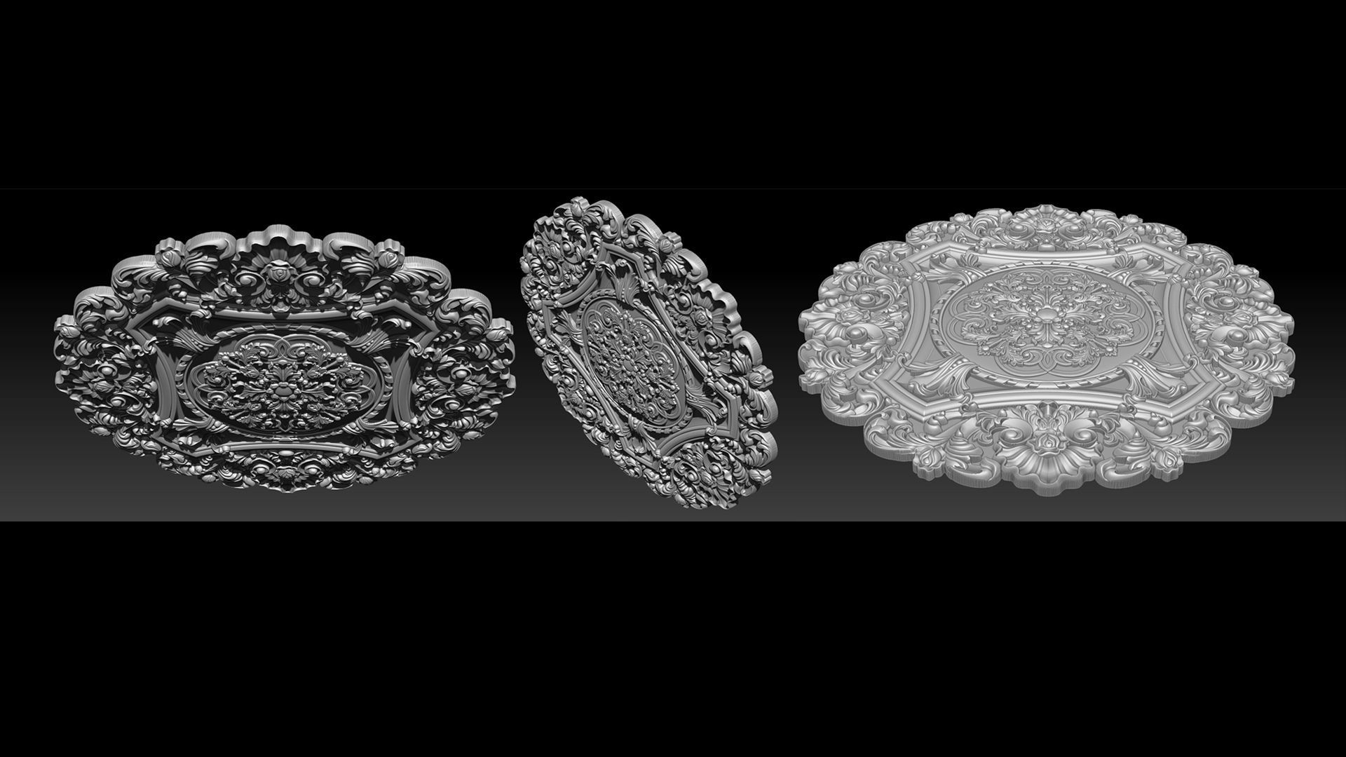 Decorative Ceiling Center - for CNC router 3D print model_7