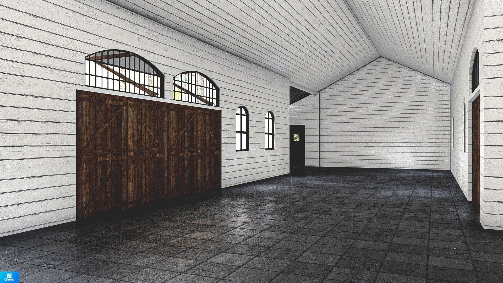 Old Warehouse Low-poly 3D model_7