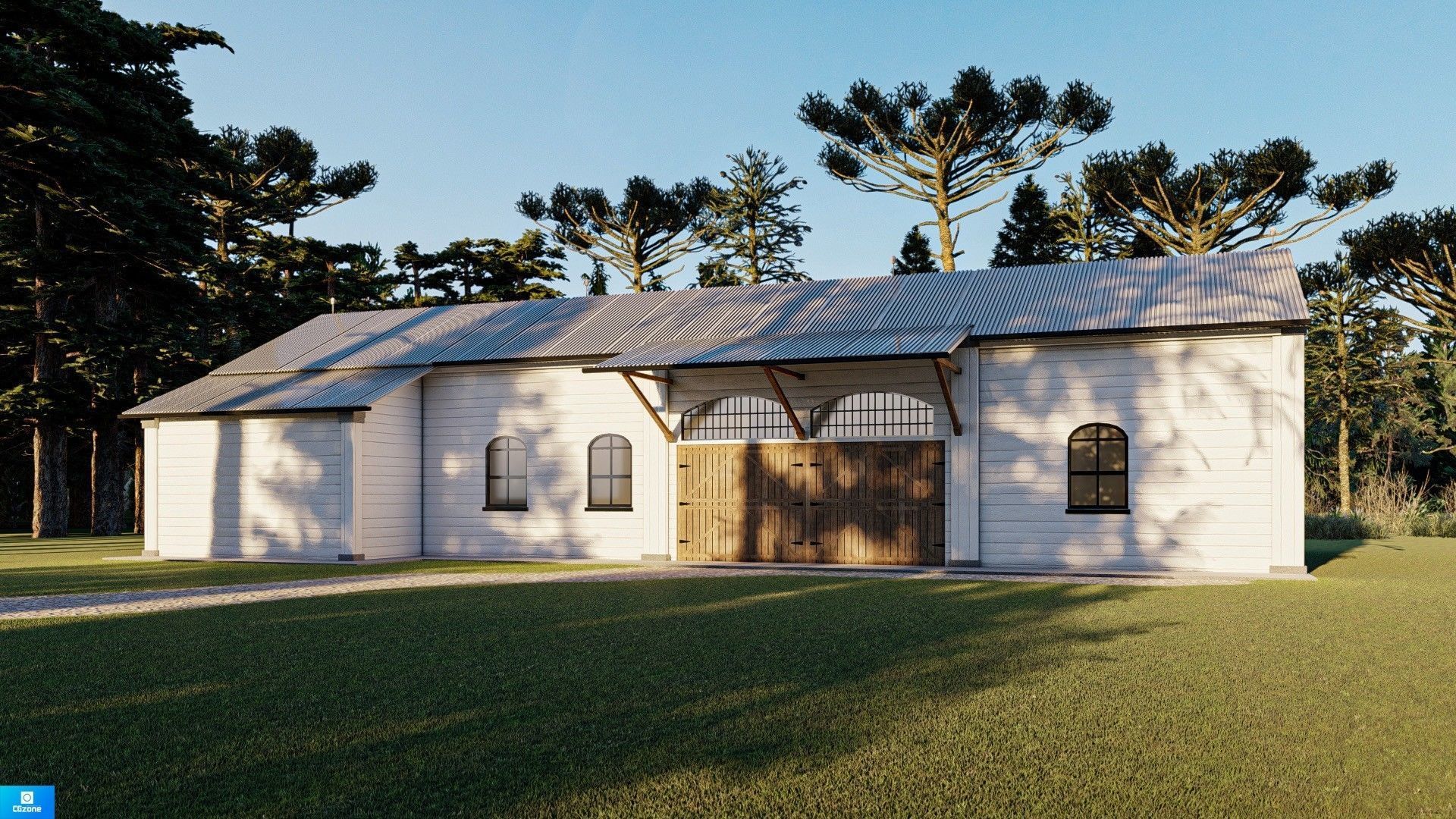 Old Warehouse Low-poly 3D model_6