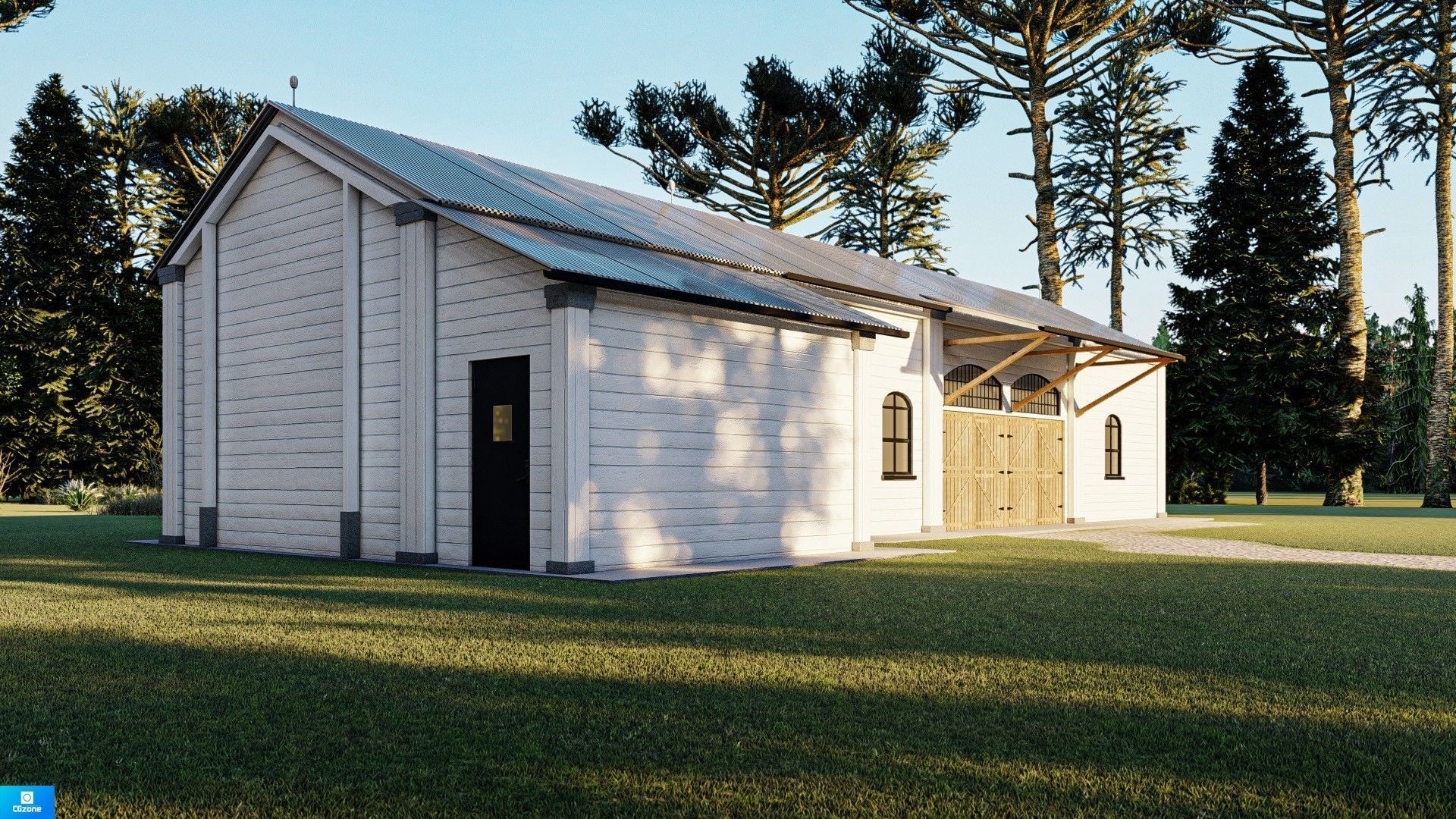 Old Warehouse Low-poly 3D model_1