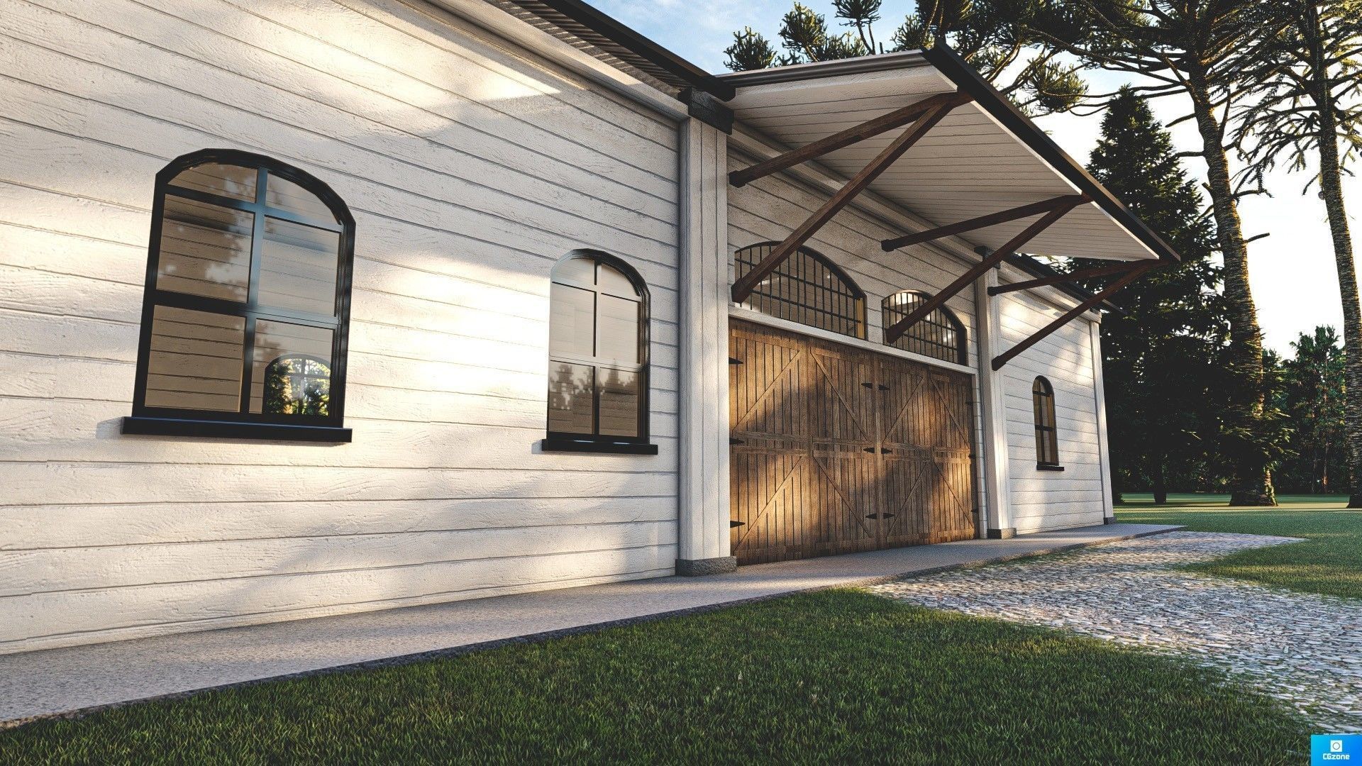 Old Warehouse Low-poly 3D model_8