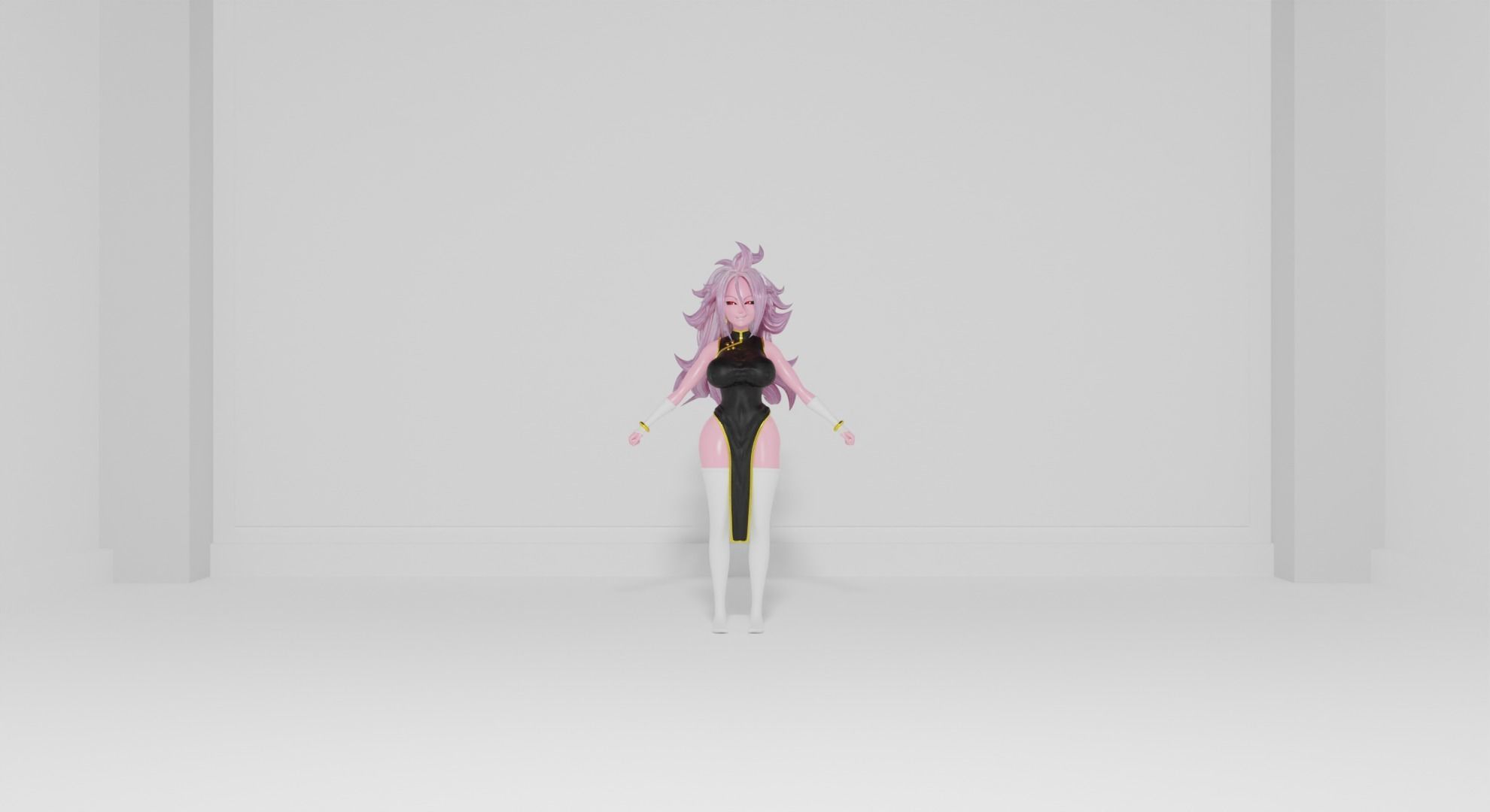 Android 21 Sexy Dreamgirl Low-poly 3D model_2