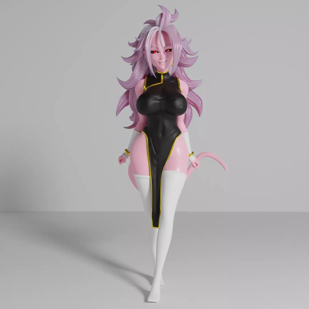 Android 21 Sexy Dreamgirl Low-poly 3D model_0
