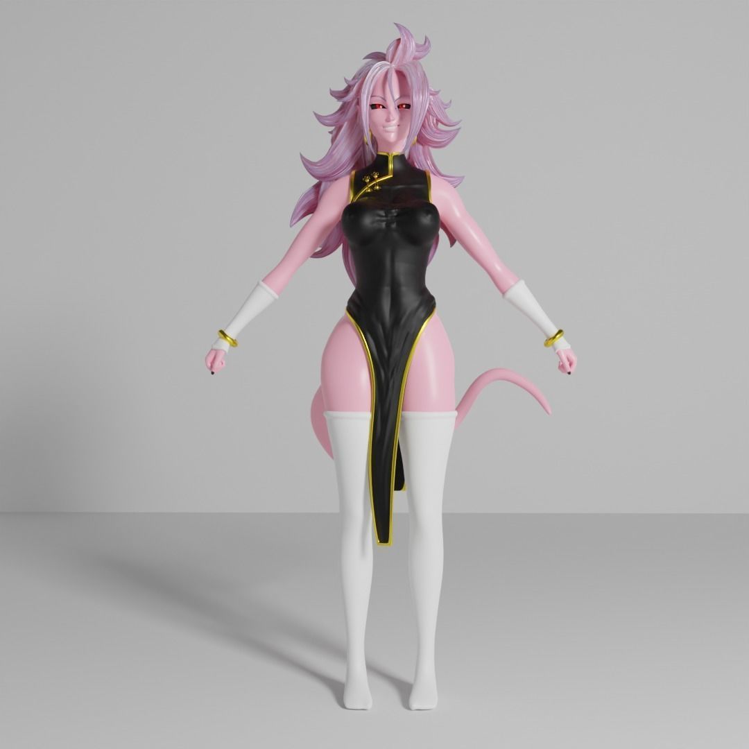 Android 21 Sexy Dreamgirl Low-poly 3D model_1
