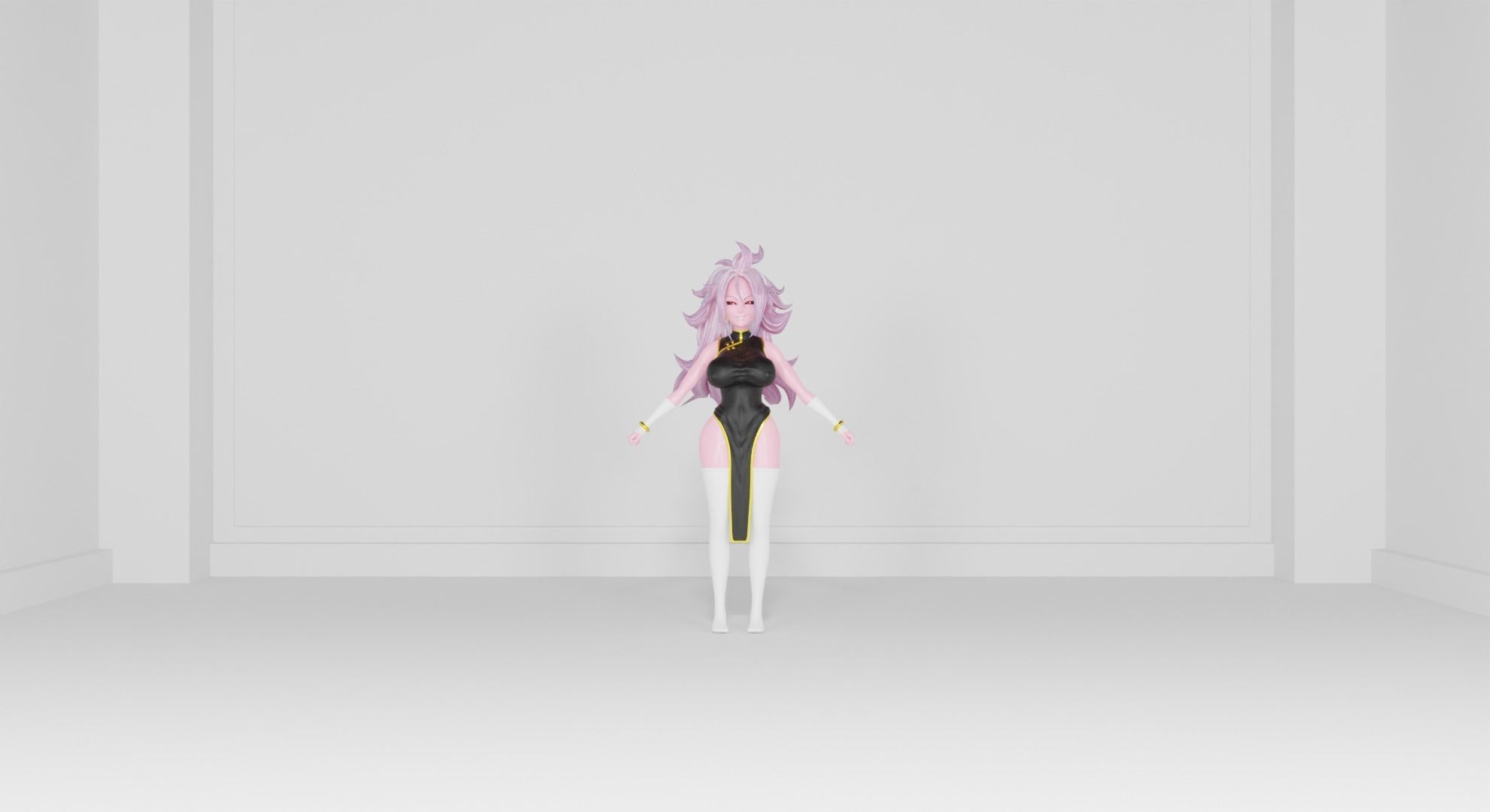Android 21 Sexy Dreamgirl Low-poly 3D model_3