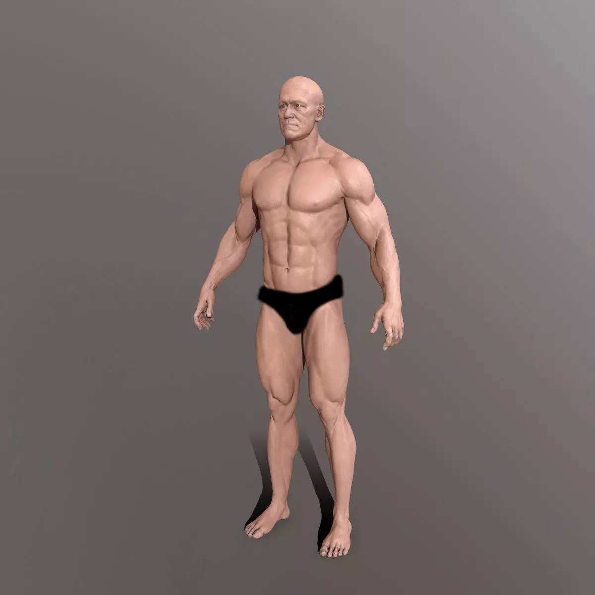 gladiator male body Free low-poly 3D model