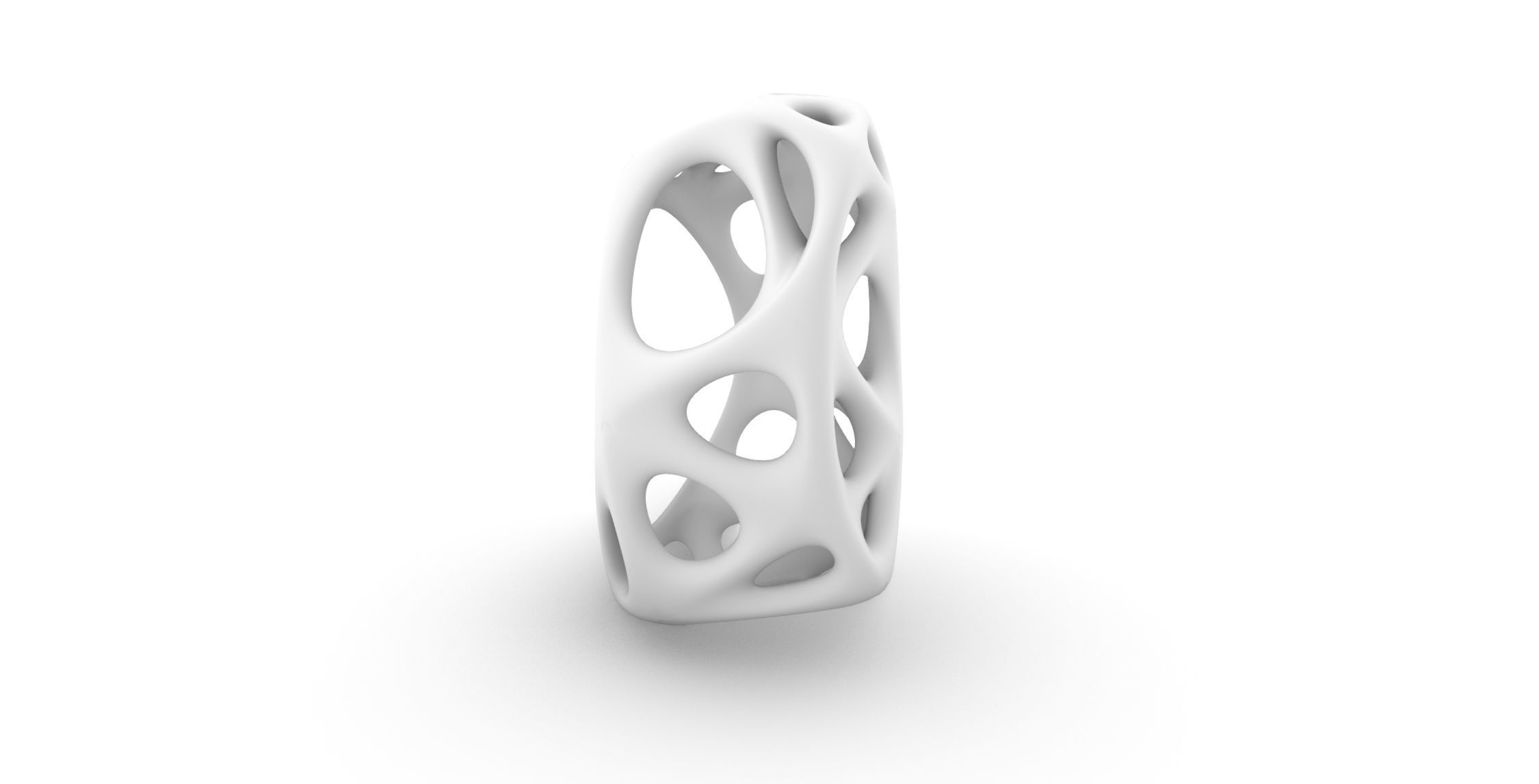biogrid drop earring no2 3D print model_3