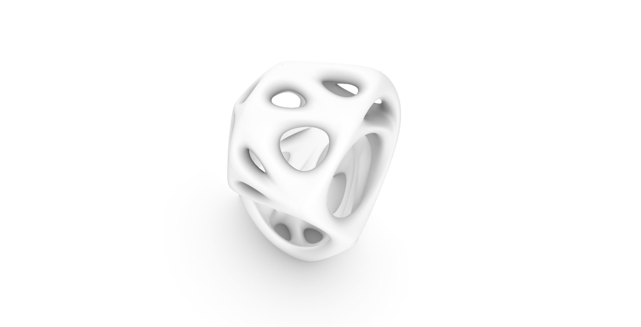 biogrid drop earring no2 3D print model_6