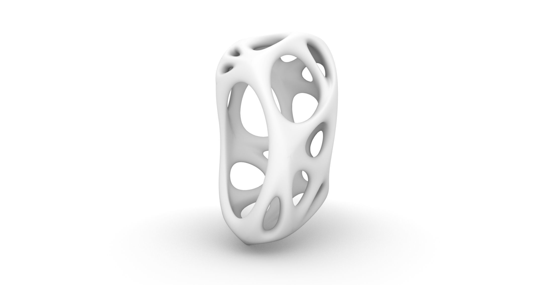biogrid drop earring no2 3D print model_2
