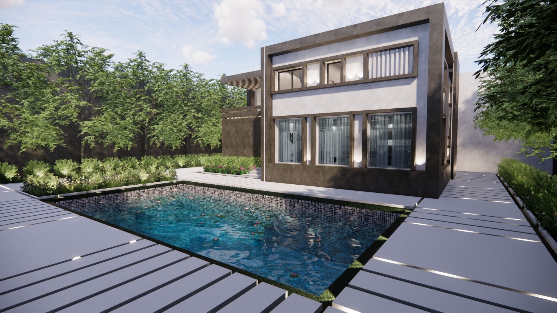 villa modern 3D model_12