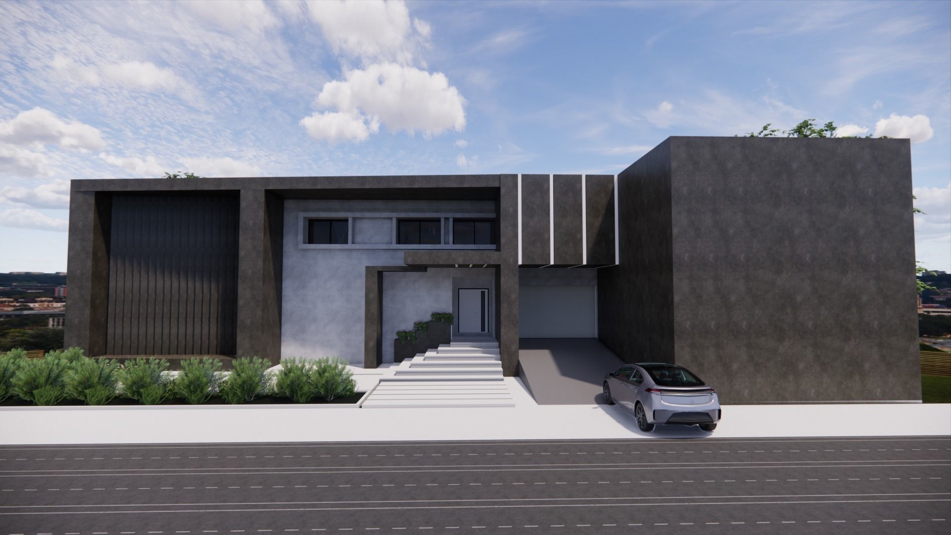 villa modern 3D model_1