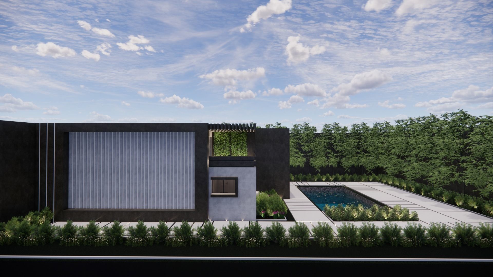 villa modern 3D model_10