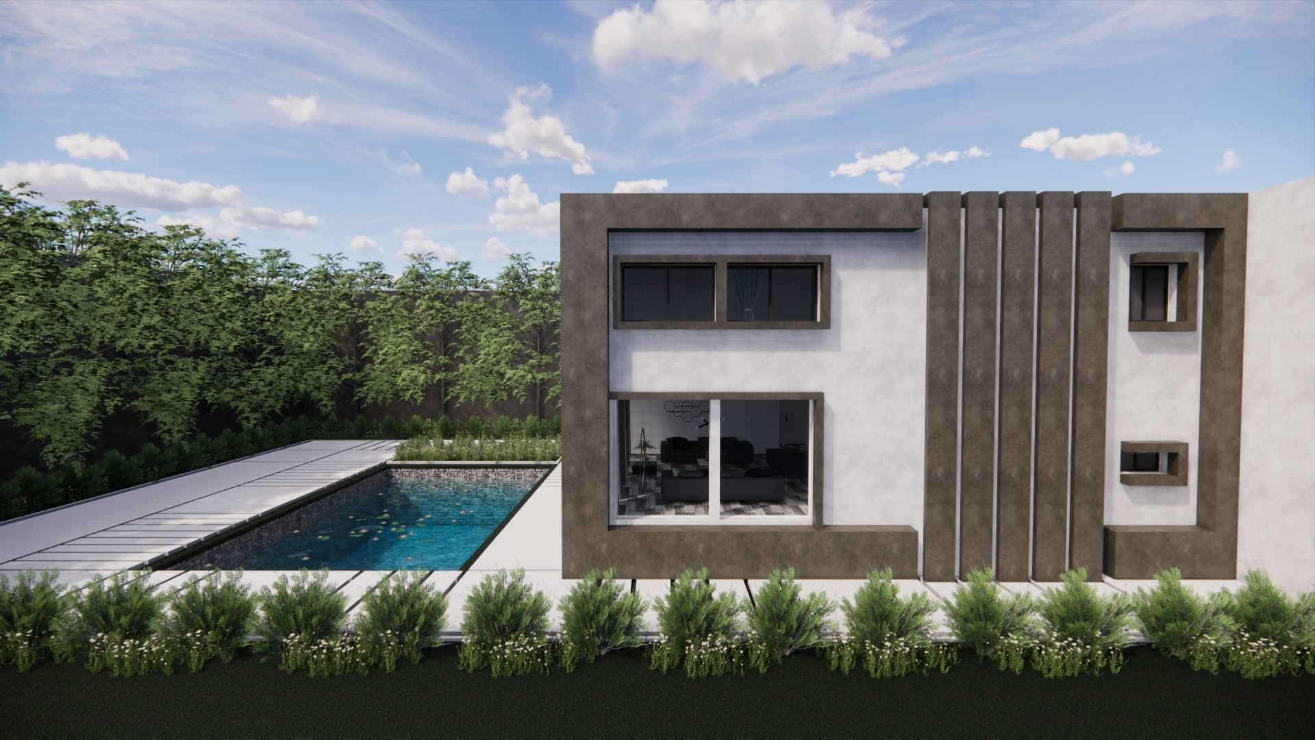 villa modern 3D model_5