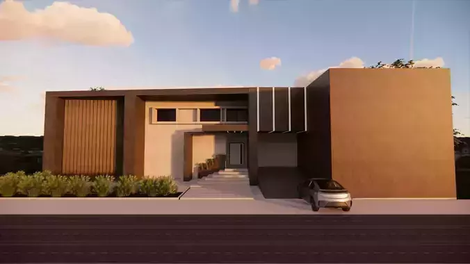 villa modern 3D model