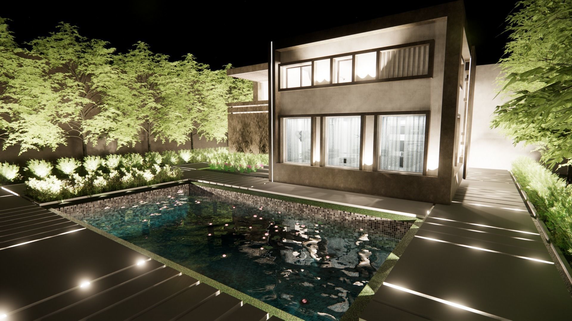 villa modern 3D model_11
