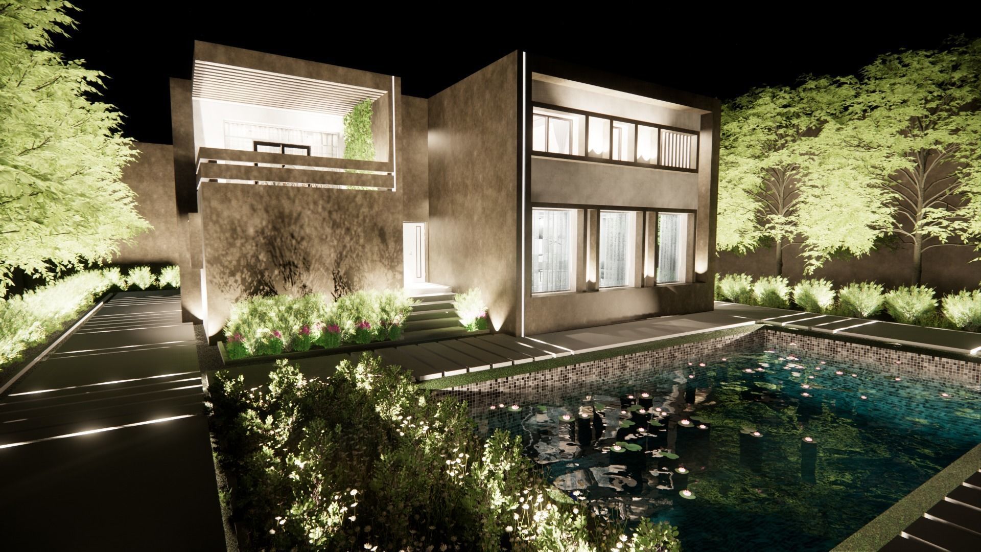 villa modern 3D model_13