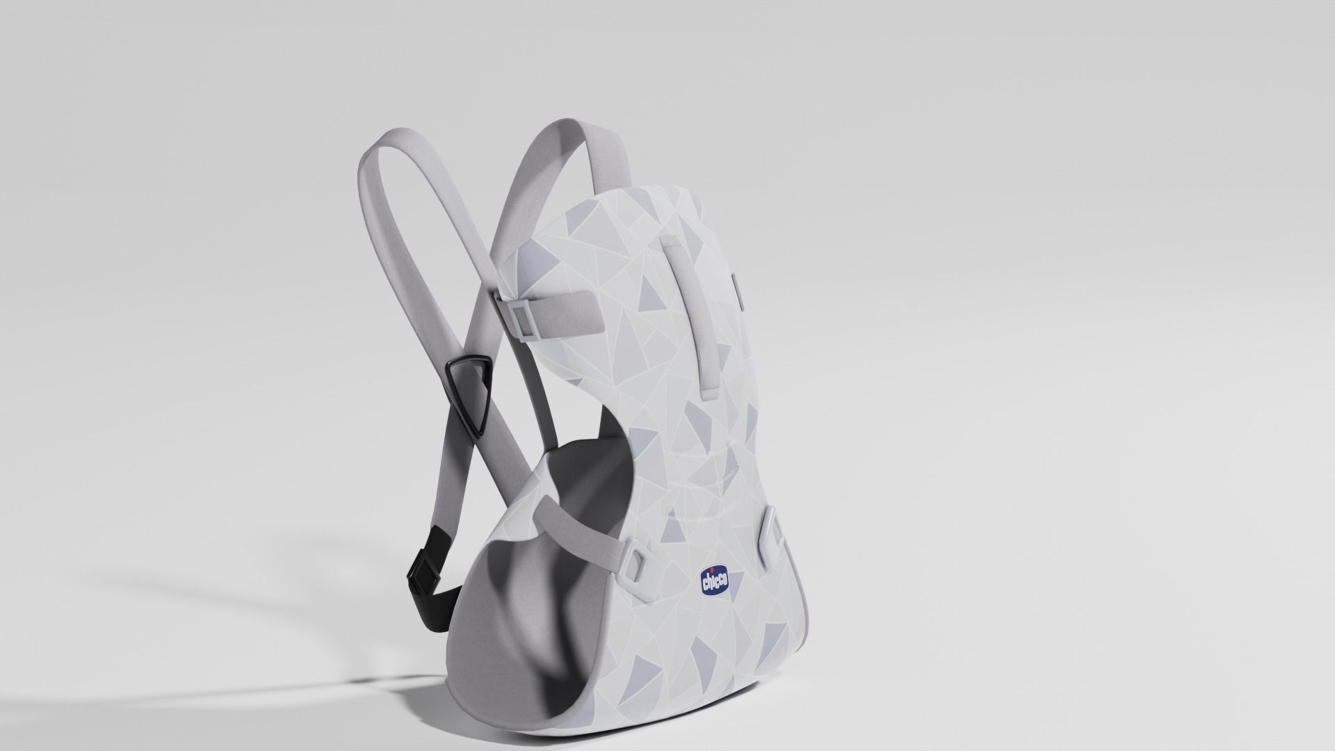 Wearable Chicco Easyfit baby carriers set of 4 variatons S Low-poly 3D model_5