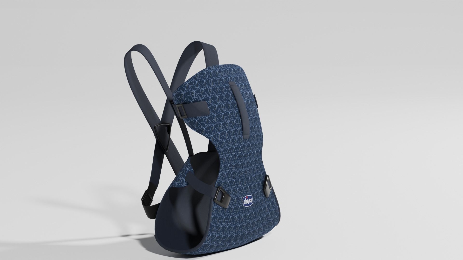 Wearable Chicco Easyfit baby carriers set of 4 variatons S Low-poly 3D model_7