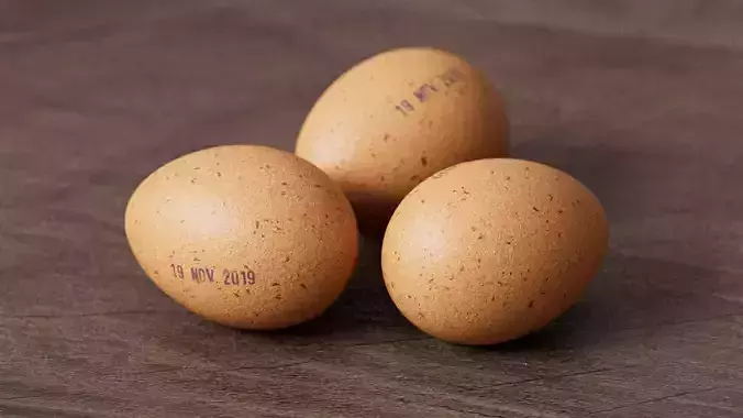 Chicken Egg  low-poly 3D model with realistic 4k texture Low-poly 3D model