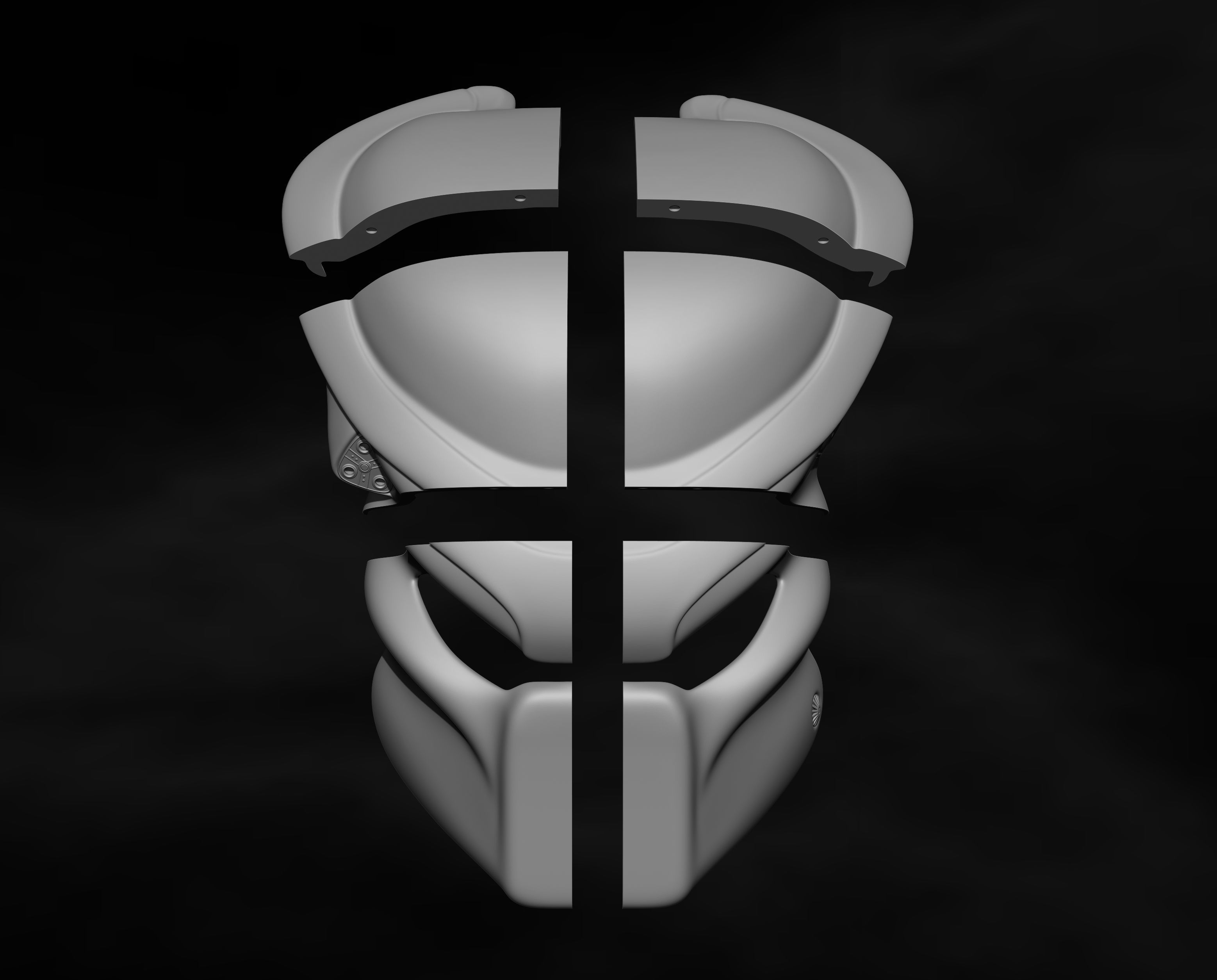 Predator Mask Jungle Hunter  File STL OBJ for 3D Printing  3D print model_26