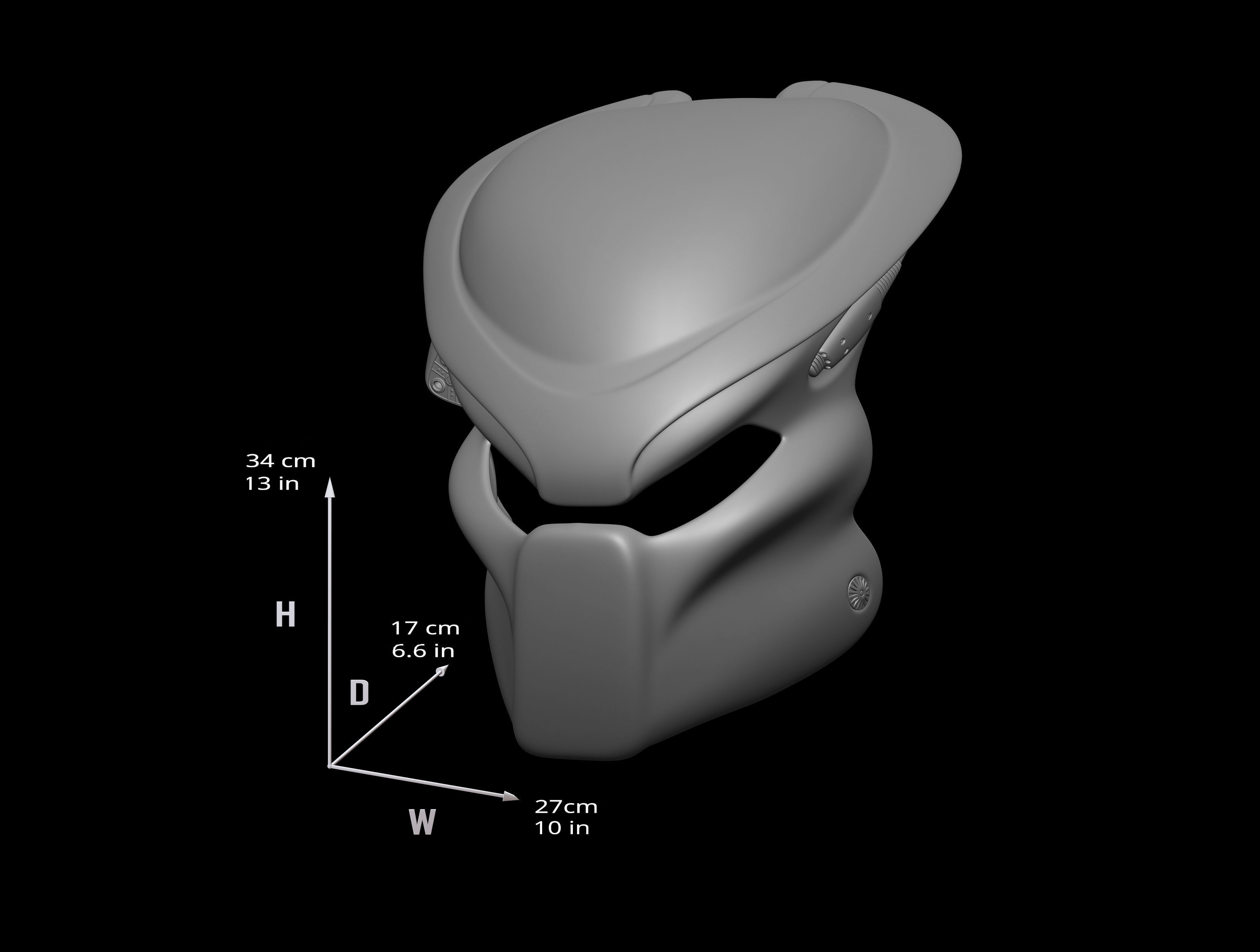 Predator Mask Jungle Hunter  File STL OBJ for 3D Printing  3D print model_28