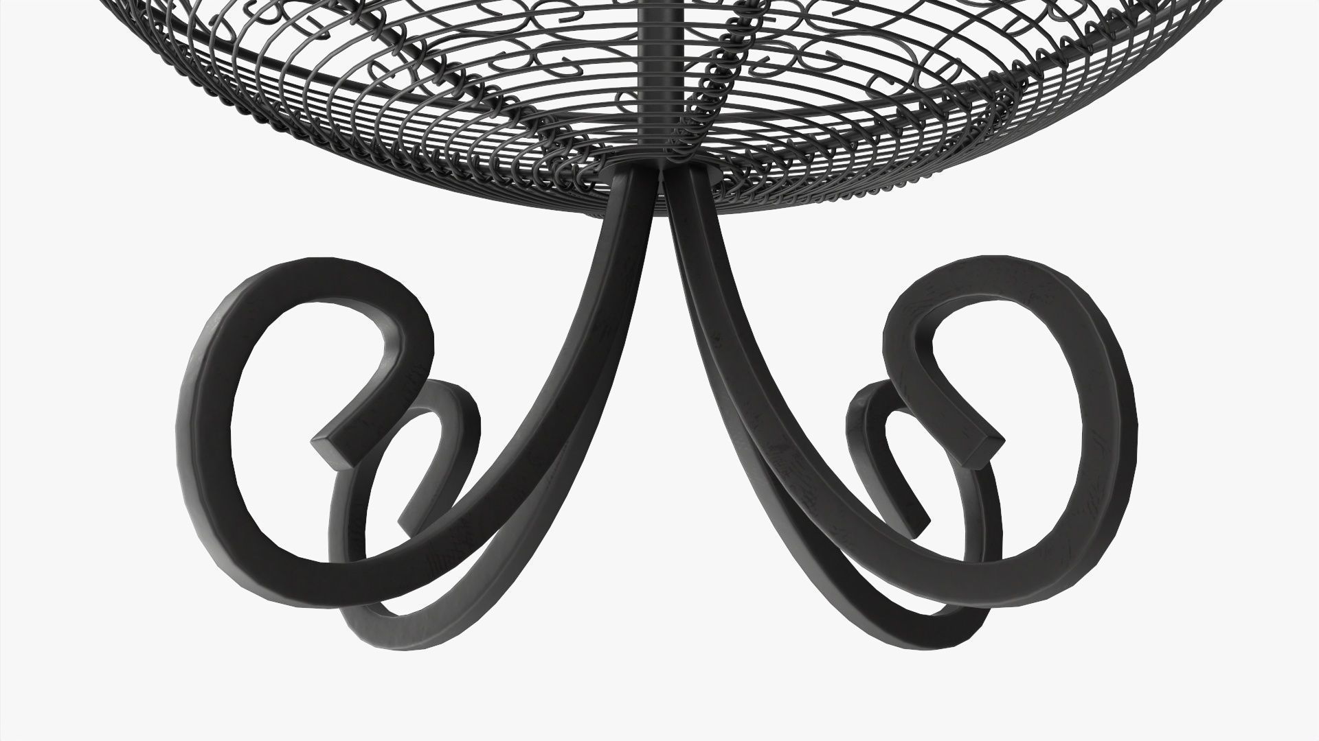 Three tier display basket with legs 3D model_3